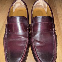 $590 Retail Authentic Wine Red Bally Loafer - Size 12-13 Mens Made In Italy