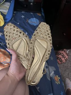 Zara Gold Flats
