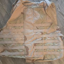 Desert Camo MOLLE Tactical Plate Carrier Vest
