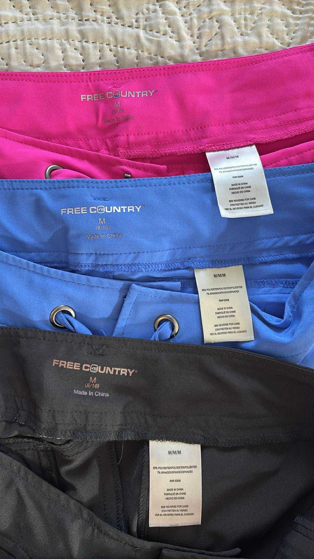 3 Women Shorts Size M Color Pink, Blue And Black Like New All For $6
