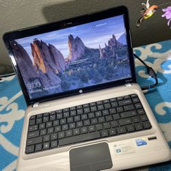 HP DM4-1173cl,14 inch.,320gbHD, 6GbRam,Win10pro,Office2019, HDMI, Webcam,DVD cha