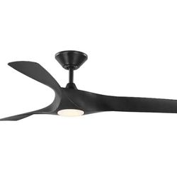 Progress Lighting Ryne 52in Black LED Ceiling Fan w/ Remote