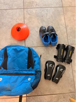 Youth Soccer Bundle – Cleats, Shin Guards, Backpack & Training Cones