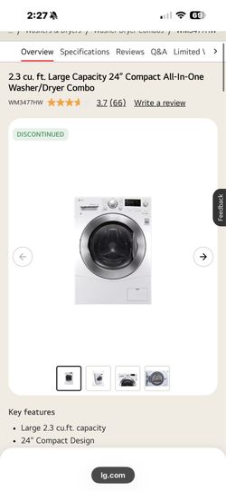 LG 2in1 Compact Washer Dryer