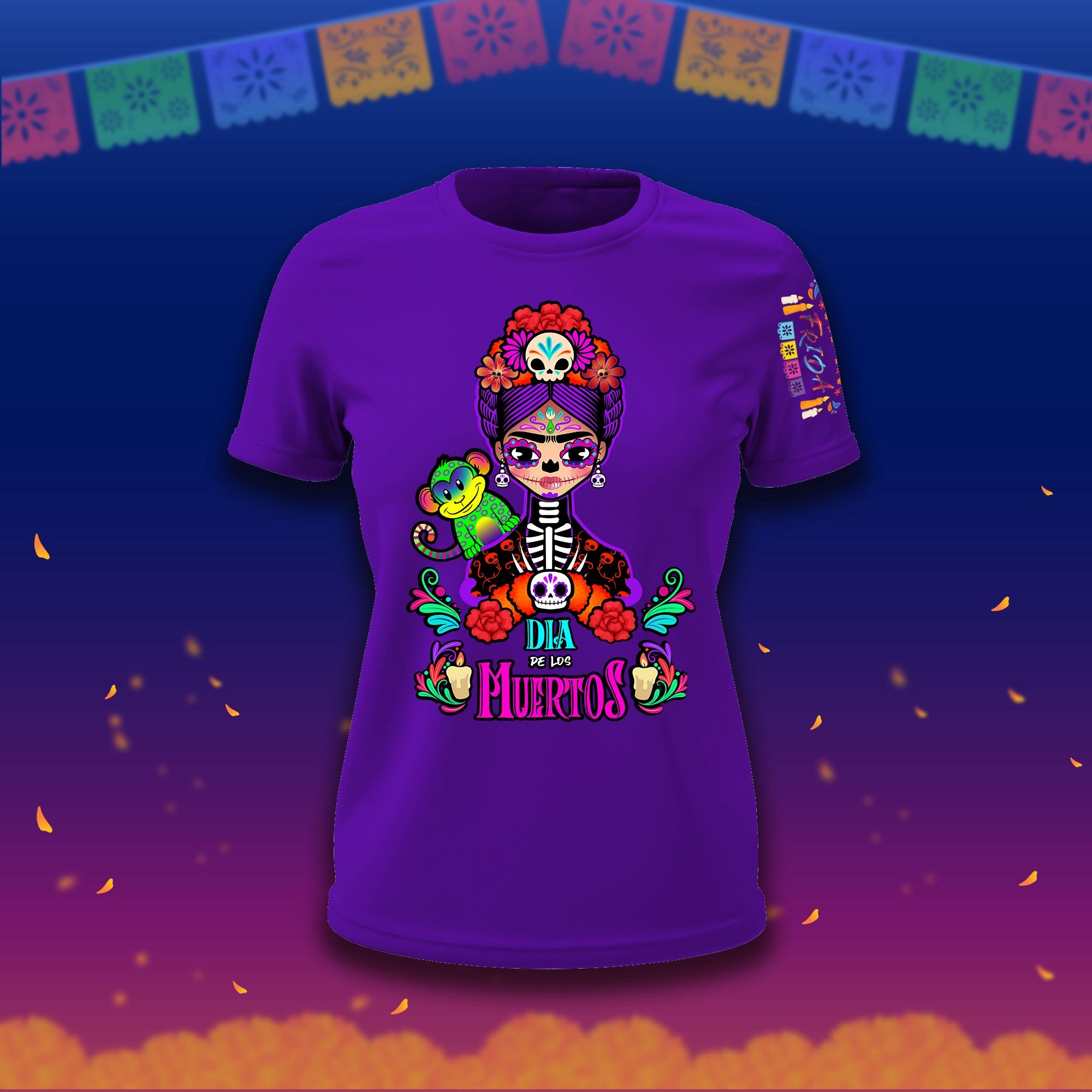 Frida Dia Del Los Muertos Women Shirt