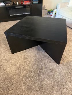 Black Square Low-Profile Coffee Table