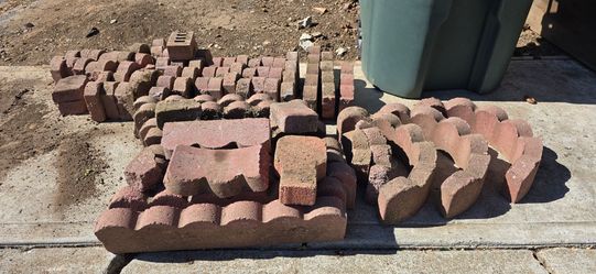 Red scallops  concrete edgers