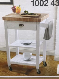 White Heavy Duty Kitchen Cart