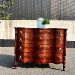 Lions Head Dark Cherry Hardwood Dresser