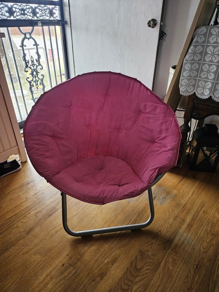 Hot Pink Saucer Chair/Papisan Chair