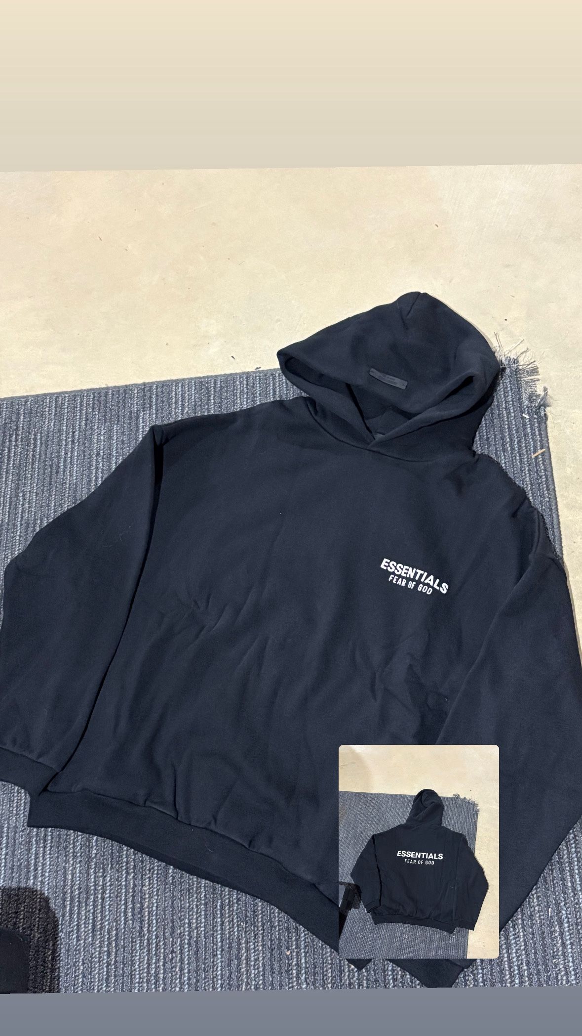 Black/White Essentials Hoodie