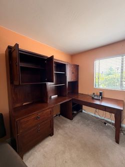 FREE Large L-Shaped Executive Desk w/ Hutch