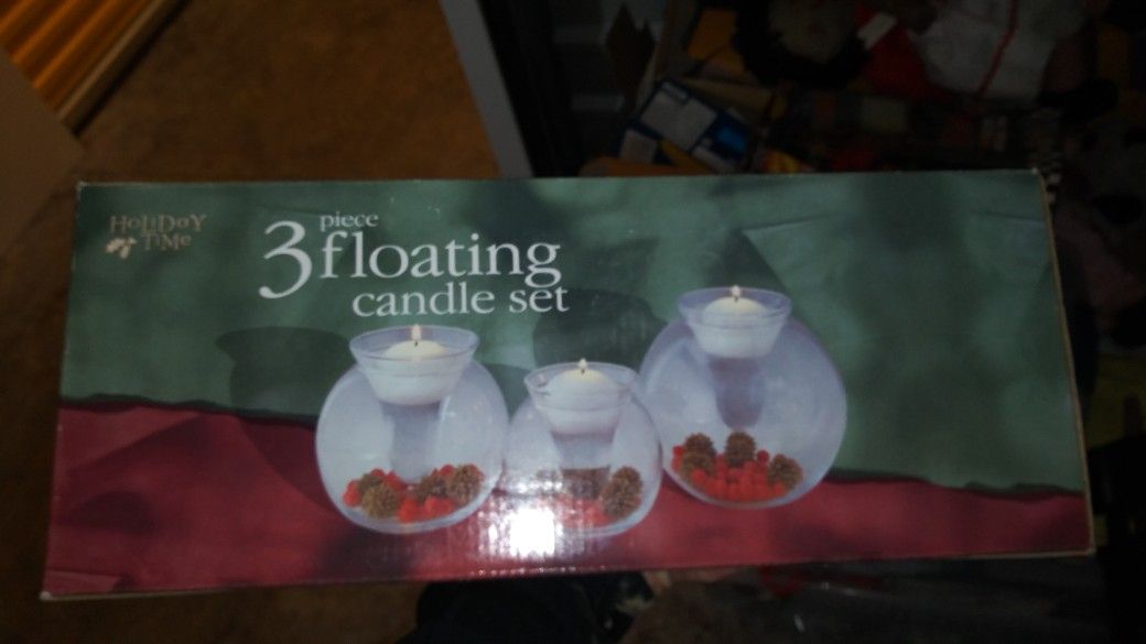 3 piece floating candle set