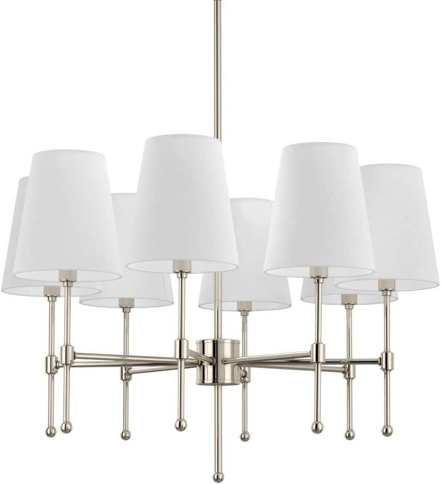 Park Harbor PHHL6088PN Beatty 8 Light 32" Wide Empire Style Chandelier - Nickel