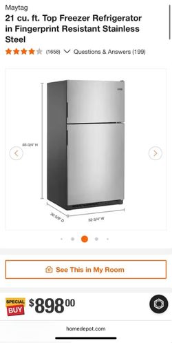 MAYTAG Stainless Steel Fridge $420
