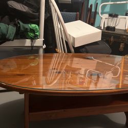 Ethan Allen Coffee Table With Glass Top