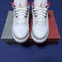 Jordan 3 Retro Cardinal Red 2022  Size 8