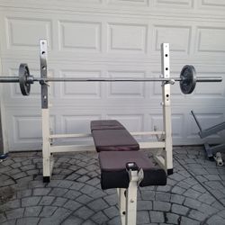 Olympic bench press n weights