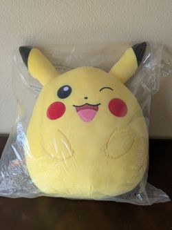 Pikachu Squishmallow Winking