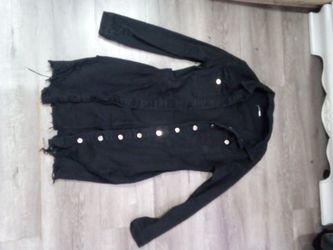 Black Jean Jacket/ Jean Jacket Dress