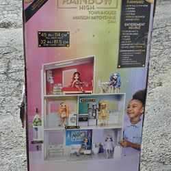 Rainbow High Fully Furnished 3-Story Townhouse Dollhouse with Working Elevator and Accessories
