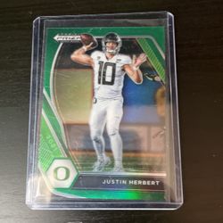 Green Justin Herbert Card