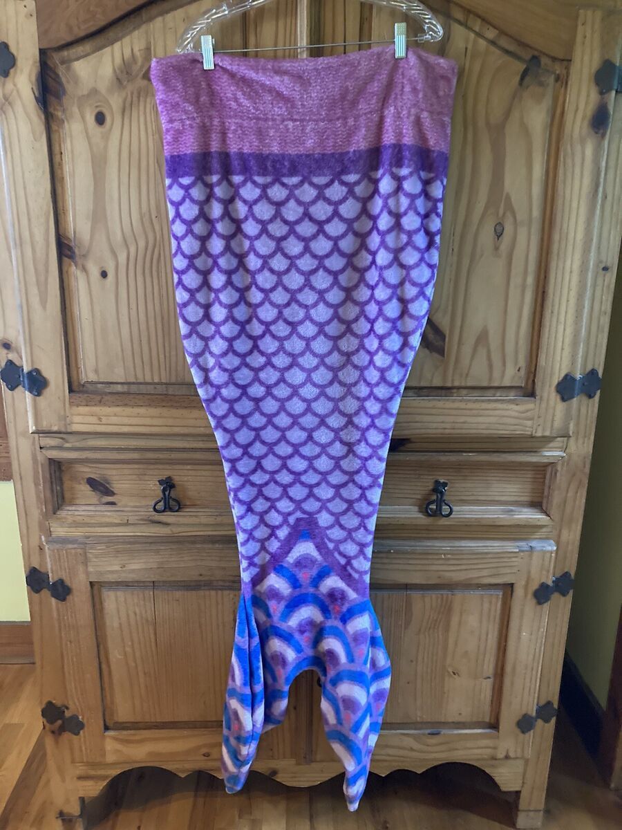 Girls Comfy Tails Pink Purple Mermaid Tail Pull On Blanket One Size