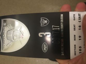 Raiders ticket