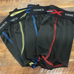 Haines Boys X Temps Boxer Briefs, Size Medium. Set of 4