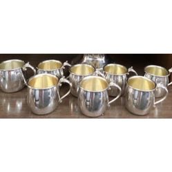 Traditional silver plated cups unaltered no imperfections Towle Silversmith  Set includes 8 cups