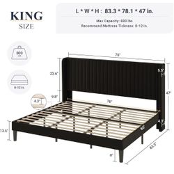 king velvet bed