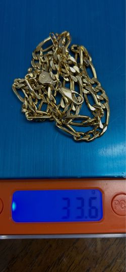 14k solid gold figaro 21 inches pick up only!!