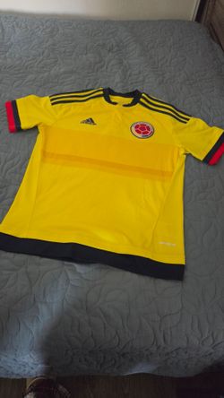 Adidas Columbia 2018 Russia Fifa World Cup Jersey L Yellow Short Sleeve Soccer