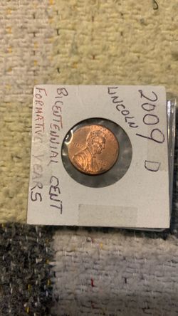 2009 D Lincoln bicentennial formative  years