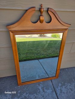 Wood framed mirror