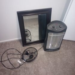 MIRROR, FAN, HEATER (IN EXCELLENT CONDITION)