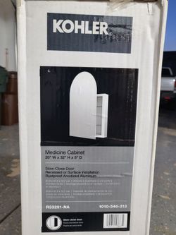 Kohler 20"x 32" Aluminum Medicine Cabinet- New in Box