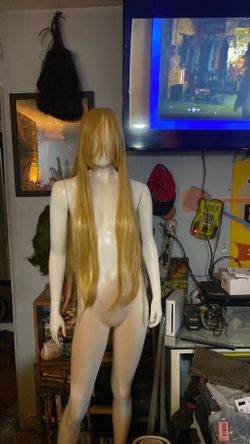 Long blonde wig