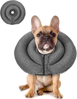 Dog Cone Collar for Large Medium Dogs, Soft Inflatable Dog Cone Alternative After Surgery, Adjustable Protective Recovery Cone - Alternative E Collar 
