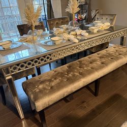 Z gallerie dining table including chairs