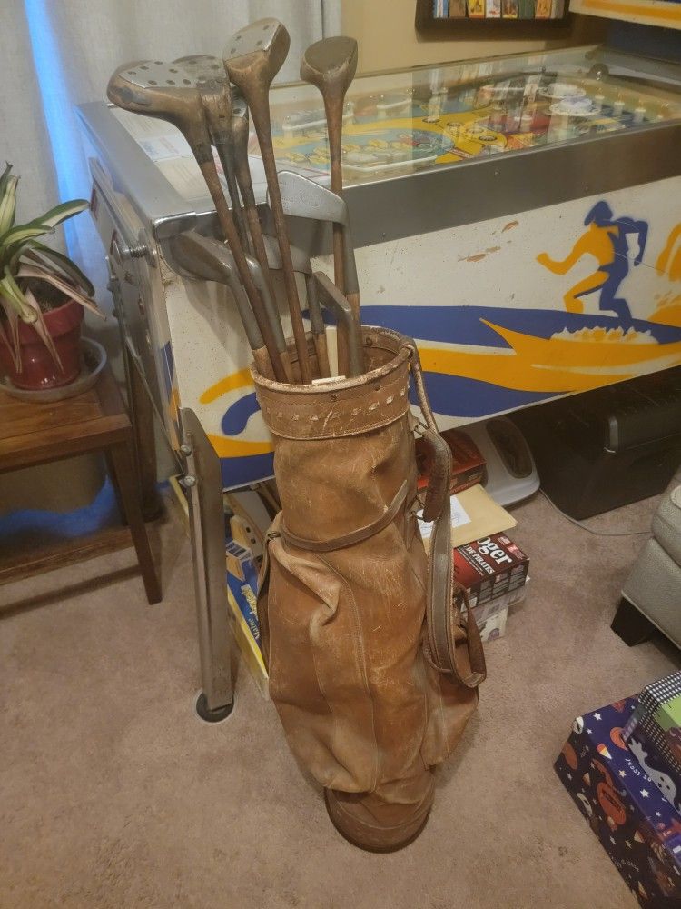 Vintage Hickory Shaft Golf Clubs