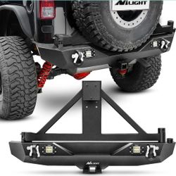 Jeep Wrangler Rear Bumper With LEDs (In Box) and D-ring Shackles 2007-2018 Jeep Wrangler Jk 