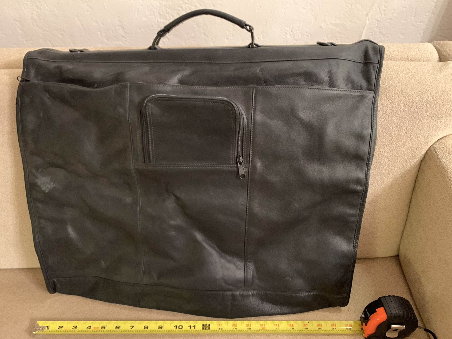 Vintage Leather Garment Bag