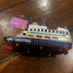 Cruise Ship Boat Ornament Brand New With Tag 