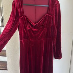 Velvet Burgundy Dress