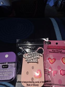 Hand Sanitizer Set, Spray, Charm case and charms