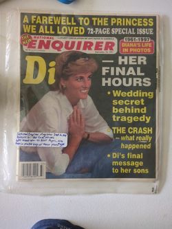 Vintage National Enquirer Magazine  Farewell to Princess Di 