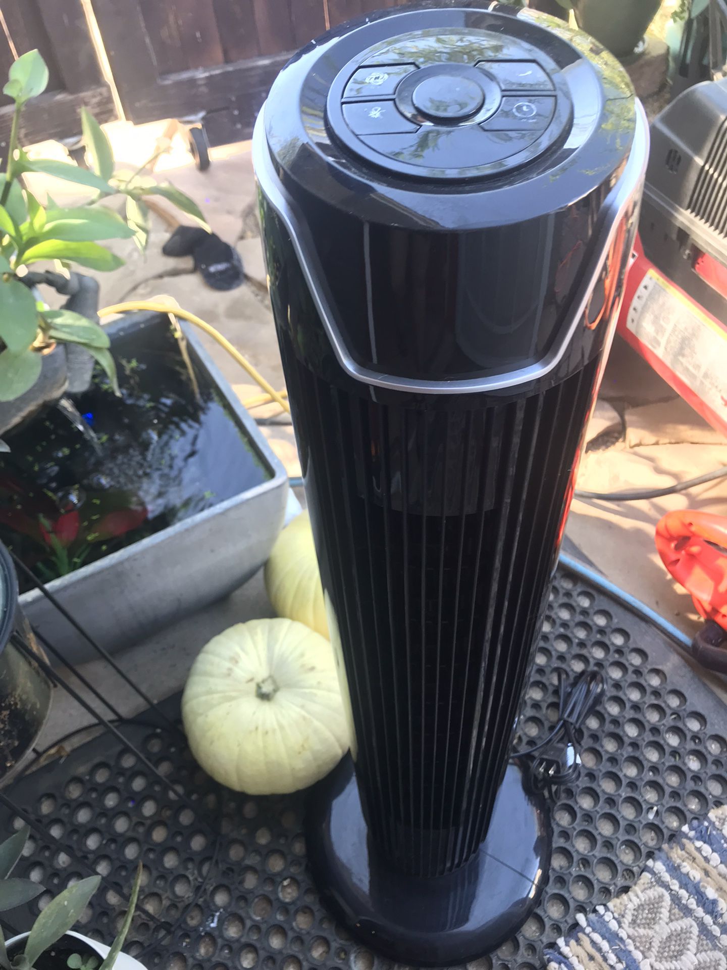 Black Oscillating Tower Fan