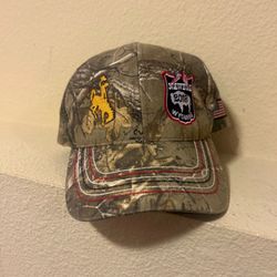Realtree Hat Wyoming USA Camo Cowboy Baseball Cap Men's Adjustable Strapback