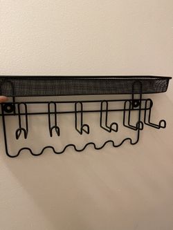 mDesign Steel Wall Mount Closet Jewelry Storage Organizer Rack